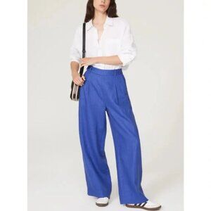 Madewell Blue Linen Pants Size 4